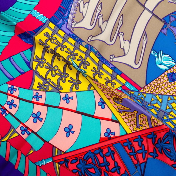 HERMES Black Silk Scarf - Picture 5 of 9